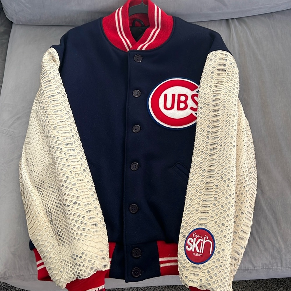 Mitchell & Ness Chicago Cubs custom varsity jacket size xl